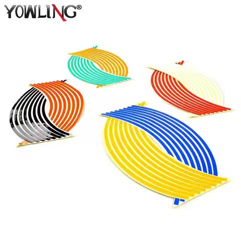 16 Strips Wheel Sticker Rim Stripe Tape Bike Motorcycle Stickers for Honda CBR 600 F4i 929 954 RR MS