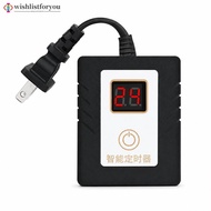 Wishlistforyou 24-Hour Cycle Smart Timer Switch for Aquarium Light UV Pump Daily Auto-Restart Energy