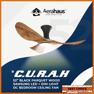 Yes Smart ALASKA Aerahaus Cura Designer DC Ceiling Fan 52in + 23W SAMSUNG LED Dimmable LED [Wide Coverage]