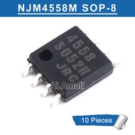 JRC4558 NJM4558M ของแท้10ชิ้น NJM4558M-TE1 SOP8 JRC 4558 SOP-8 SMD กำลังไฟสูง IC แอมป์ใหม่เอี่ยม