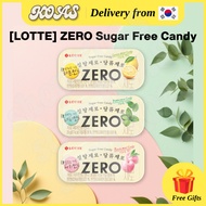 [Lotte] ZERO Sugar-Free Candy 28g, 98% Xylitol Korean Candy, Lemon Mint, Peppermint, Peach Mint
