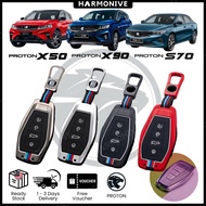 PROTON S70 X90 X50 Key Fob Cover Kunci Remote Car Accessories Leather Keychain