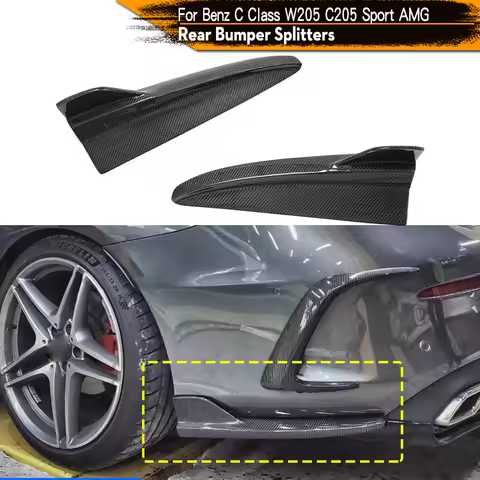 Carbon Fiber / FRP Rear Bumper Diffuser For Mercedes-Benz C Class W205 C205 Sport C43 AMG Sedan Coup
