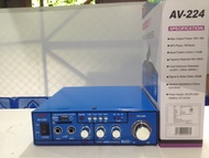 เครื่องขยายเสียง Power Integrated Amplifier SKG AV-224 stereo Karaoke Amplifier USB SD card FM Radio