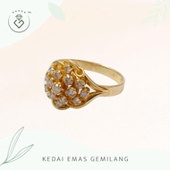 [Kedai Emas Gemilang] 200741 {YS} Vintage Diamond Gold Ring (7)(1.98G) [835 Gold]