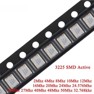 5Pcs 3225 SMD Active Crystal Oscillator 2Mhz 4Mhz 8Mhz 10Mhz 12Mhz 16Mhz 20Mhz 24Mhz 25Mhz 27Mhz 32.