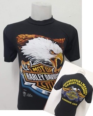 เสื้อผ้าบาง Harley เสื้อยืดวินเทจ ผ้ามุ้ง50/50 เสื้อฮาเลย์ป้าย 3D EMBLEM [ S M L XL ] S-5XL