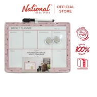 Boardest Whiteboard 8.5x11 inches Weekly Magnetic RWB1185-W1, Pink - Home & Office Supplies