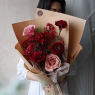 深紅康乃馨玫瑰鮮花束 2025母親節