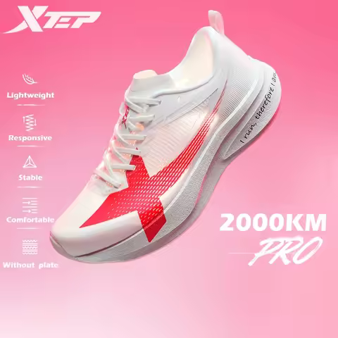 XTEP 2000km PRO Running Sneakers For Women 2026 Spring Stability Comfort Cushioned Lightweight Femal