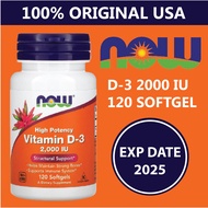 Vitamin NOW FOODS D3 2000 IU 120 240 SOFTGELS ORIGINAL BEST VALUE