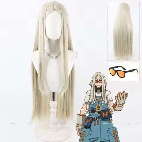Anime Gachiakuta August Stilza Cosplay Wig Long Blonde Heat Resistant Synthetic Wigs For Men Women A