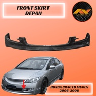 Front Skirt Bumper Honda Civic Fd Mugen 2006-2008 Skirting Lips Depan Bodykit Material Pu 100% New H