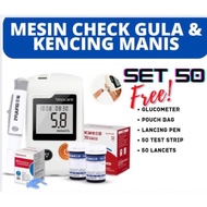 SET LENGKAP GLUCOMETER MESIN CHECK GULA KENCING MANIS SINOCARE GA-3