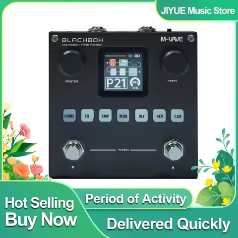 M-VAVE Blackbox Guitar Effect Pedal For Electric Guitar Bass Bass AMP Modeler Multi Effects Processo