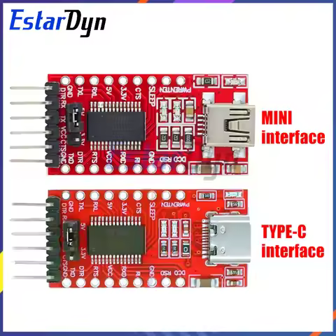 FT232RL USB to TTL Serial Converter 3.3V/5V Dual Voltage Arduino Pro Mini ATmega328P FTDI Adapter Mo