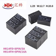1Pcs HUIKE Relay HK14FD HK14FH-DC5V DC12V DC24V-SHG 8Pin 5A/16A HK14FD-DC12V-SHG Compatible HF14FW H