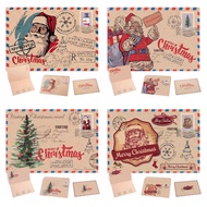 XMAS Retro Greeting Card with Envelope Christmas Gift