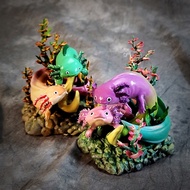 Axolotl night light, South American salamander table lamp, salamander lamp, model, birthday gift, re