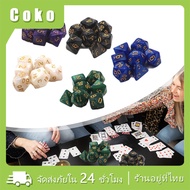 Dice board game Multi-Sided D4 d6 d8 d10 d12 d20 d100 Set 7 Pieces Table