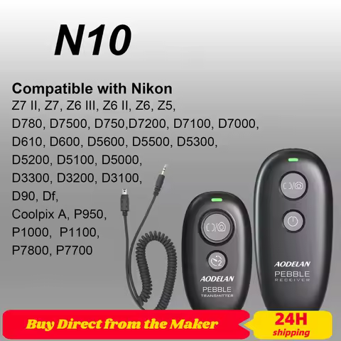 Wireless Camera Remote Control Shutter Release For Nikon Z6 Z7II Z6II D90 Df D780 D7500 D750 D7200 D