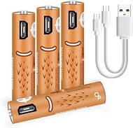 Mayuy UL Approved Rechargeable AAA Batteries 450mAh Battery with USB Ports High Capacity 1.2V NiMH L