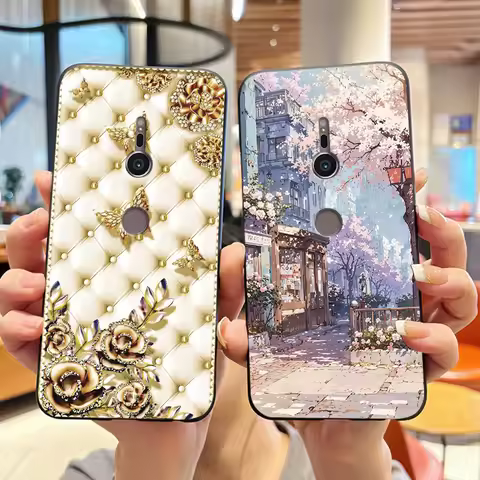 Trendy Milk Tea Rabbit Printed Case For Sony Xperia XZ2/SO-03K Black Case For Sony Xperia XZ3/SO-01L