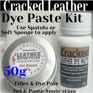 Cracked Leather Dye Repair Kit/ Cracked Filler and Dye Sealer Repair Paste/ Use Spatula to Apply./Fo