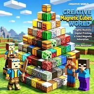 Pixel Style Magnetic Blocks Toy | 3D Magnet Building Blocks with Storage Box for Kids | Educational 
