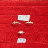 Silver ring frame with diamonds 5mm -7mm
