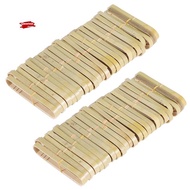 50Pcs Tongs Disposable Cooking Utensils Mini Bamboo Tongs Natural Toast Tongs for Cooking