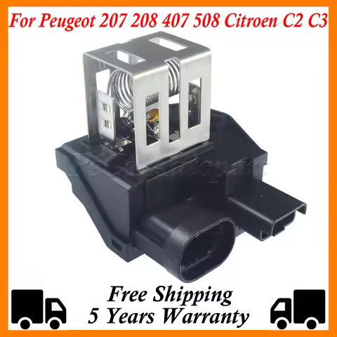 For Peugeot 207 208 407 508 Citroen C2 C3 DS3 Radiator Fan Motor Relay Resistor 1267J6 98372A01 9827