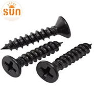 【SUN】500PCS Black screw Gypsum Screw for metal manufacturer supplier and wood wood screw flat head h