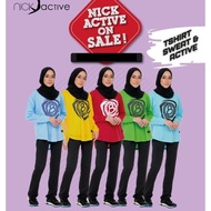 [Ready stock] T Shirt Long Sleeve Sweat & Active ready made by Nick Active