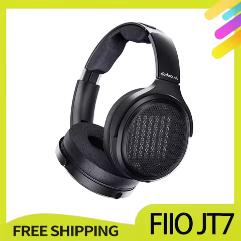 FIIO JT7 Over-Ear Planar Magnetic Audiophile Headphones With 95x86mm Planar Driver Design Adjustable