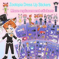 8pcs Zootopia 2 Disguise Puzzle Stickers Cartoon Anime Fellow Judnick Disguise Puzzle Game Stickers