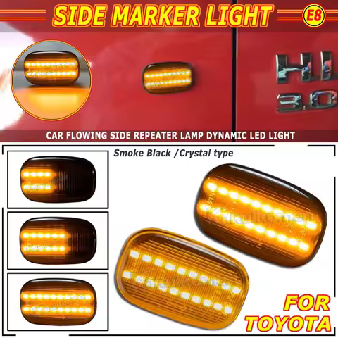 New Dynamic Led Side Marker Flowing Turn Signal Light Panel Lamp for Toyota Corolla E10/E11/E12 Yari
