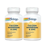 Solaray Calcium Magnesium Zinc (2 x 120 Capsules)