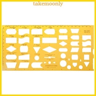 TAK K Resin Flow Chart Symbol Drafting Template Ruler Stencil Measuring Tool Student