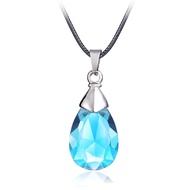 Yui's Heart Pendant Necklace for Asuna Yuuki cosplay - Black/Blue Crystal