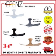 EFENZ Premium DC (HG) LED Ceiling Fan 5 Sizes and 4 Colours + Optional 22W Dimmable Samsung LED + Remote Control