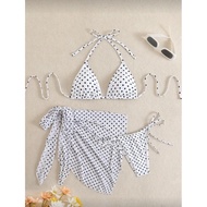 3-Piece Bikini Set Top Bra + Bottom + Cover-Up