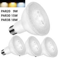 9W 15W 18W AC85-265V E27 E26 COB LED Par Light PAR20 PAR30 PAR38 LED Bulb Bulb Aluminium LED Lamp