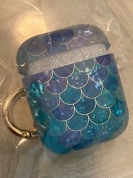 包平郵 全新 Mermaid color semi translucent soft case for AirPods 1/2 人魚 漸變 保護套