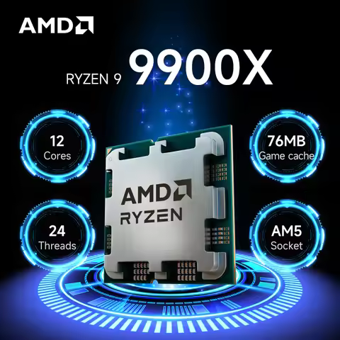 AMD R9 9900X New 12-Core 24-Thread Ryzen 9 9900x 9000 Series DDR5 5.6 GHz L3=64M Game Cache Socket A