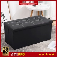 DIGITIK - LUEFAT Sofa Storage Box Foldable Leather Waterproof 76x37x36.5cm - L76