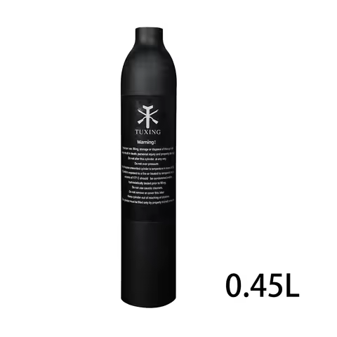 TUXING 3000psi 200Bar 0.45L 450cc Aluminum Cylinder High Pressure Air Tank Oxygen CO2 Bottle Filling