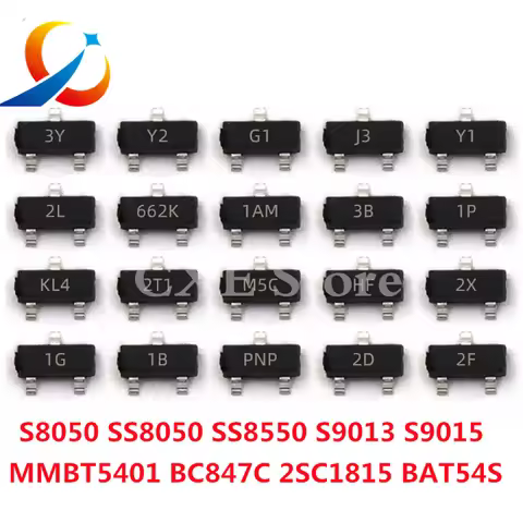 100PCS SMD Transistor S8050 S8550 SS8050 SS8550 S9012 S9013 S9014 S9015 S9018 MMBT5401 MMBT5551 BC84