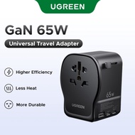 UGREEN Universal Travel Adapter Nexode 65W Switchable Plugs UK/US/DE/CN 2 in 1 Socket Charge PD 65W 