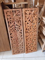 ukiran kayu ornamen ukir loster kusen pintu jendela boven lisplang 25*120 cm